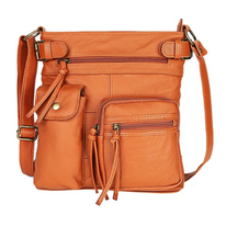 Super Soft Genuine Accent Top Belt Leather Crossbody Bag  product image