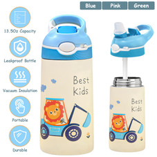 iMounTEK® Kids' Insulated Stainless Steel Water Bottle with Straw Lid product image