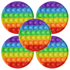 Anti-Stress Rainbow Bubble Pop-It Fidget Toy (1- to 5-Pack) product image