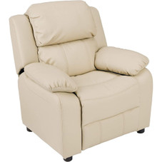 Kids' Faux Leather Recliner with Armrest Storage by Amazon Basics® product image