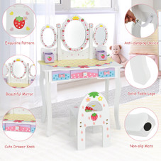 Kids' Vanity Set with Tri-Fold Mirror product image