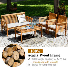 8-Piece Outdoor Acacia Wood Sofa Furniture Set product image