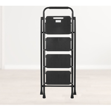 Portable Folding 4-Step Ladder Stool with Wide Anti-Slip Pedal product image