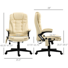 HOMCOM Heated Reclining Computer Chair with 6 Vibration Points product image