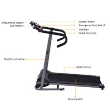 Electric Foldable Treadmill with LCD & Heart Rate Sensor product image