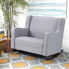 Extra-Wide Wingback Tufted Upholstered Rocking Chair product image