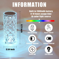 Crystal Touch Control LED Lamp Night Light product image