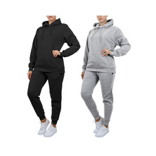 Women's Fleece-Lined Pullover Hoodie & Jogger Set (1- or 2-Pack) product image