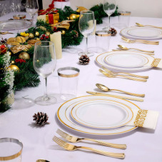 NewHome™ 175-Piece Disposable Gold Dinnerware Set product image