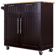 Kitchen Island Cart Rolling Storage Trolley with Towel Rack and Drawer product image