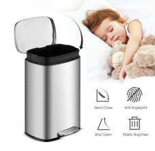 Stainless Steel 13.2 Gallon Airtight Soft Close Trash Can product image
