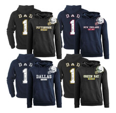 Men's #1 Dad Football Helmet Pull Over Hoodie product image