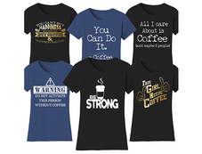 Women’s Coffee Themed Funny T-Shirts product image