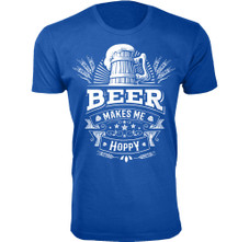 Men's 'Beer Makes Me Happy' T-shirt    product image