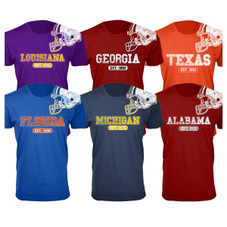 Men's College Football Helmet T-Shirt product image