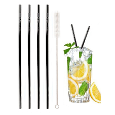 Stainless Steel Drinking Straw with Brush (4-Pack) product image