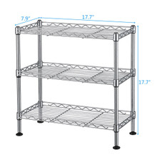 3-Tier Adjustable Wire Shelf Rack product image