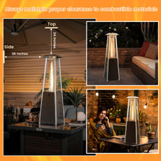 9,500BTU 35-Inch Tabletop Pyramid Propane Patio Heater product image