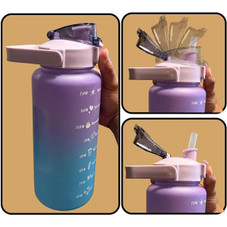 3-Piece Sports Water Bottle with Motivational Time Marker product image