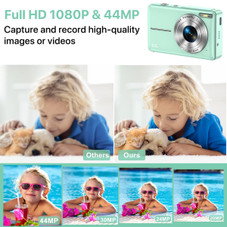 Digital Camera,FHD 1080P Digital Camera for Kids Video Camera with 16X Digital Zoom,Compact Point and Shoot Camera Portable Small Camera for Teens Students Boys Girls Seniors (Green) product image