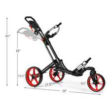 Folding Swivel Wheel Golf Bag Cart product image