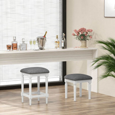 3-Height Square Saddle Stools with Footrests & Padded Seats (Set of 2) product image