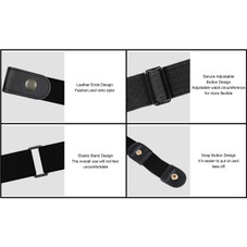 Adjustable Unisex Buckle-Free Stretch Belt (3-Pack) product image