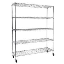 5-Tier Steel Wire Shelving with Wheels product image