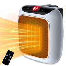 800W Wall-Outlet Space Heater with Adjustable Thermostat & Timer product image