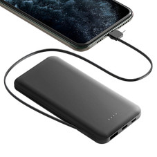 PowerMaster™ 10,000mAh Power Bank with Built-in Cable product image