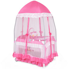 Babyjoy Portable Playpen with Cradle, Changing Pad, and Net product image