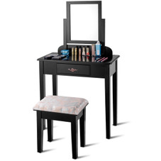 Makeup Vanity Table with Square Stool product image