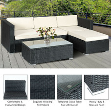 Costway 5-Piece Outdoor Rattan Furniture Set product image