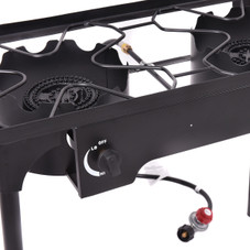 Costway Double Burner Propane Cooker with Outdoor Stove Stand product image