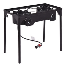 Costway Double Burner Propane Cooker with Outdoor Stove Stand product image