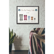 Custom Family Winter Cabin Print product image