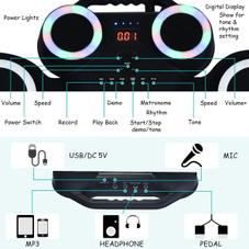 Costway Electronic Drum Set with 9 Pads, MIDI, Speaker, Headphone product image