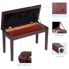 PU Leather Piano Bench with Storage product image