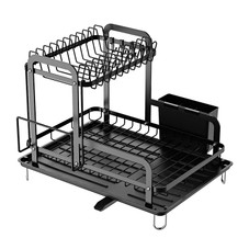 NewHome™ 2-Tier Dish Drying Rack with Drainboard  product image