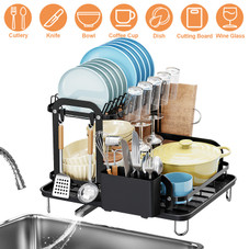 NewHome™ 2-Tier Dish Drying Rack with Drainboard  product image