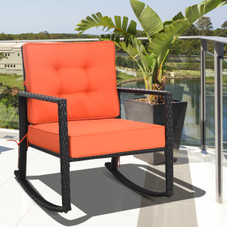 Patio Rattan Rocker Chair with Cushion product image