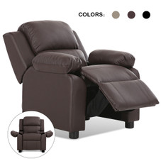 Deluxe Padded Kids Sofa Recliner with Storage Arm product image