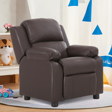 Deluxe Padded Kids Sofa Recliner with Storage Arm product image