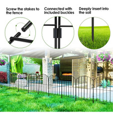 iMounTEK® Decorative Garden Fence Iron Folding Panel Border (Set of 10) product image