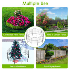 Decorative Garden Fence Iron Folding Panel Border (Set of 10) product image