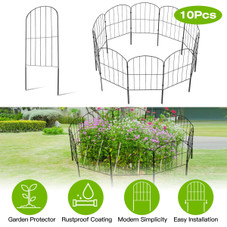 Decorative Garden Fence Iron Folding Panel Border (Set of 10) product image