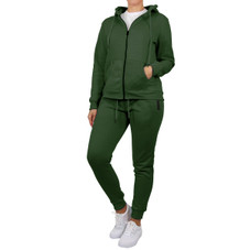 Women's Fleece-Lined Matching Zip-up Hoodie & Jogger (Set of 1 or 2) product image