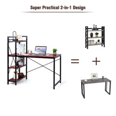 Costway 47.5'' Compact Computer Desk with 4-Tier Storage product image