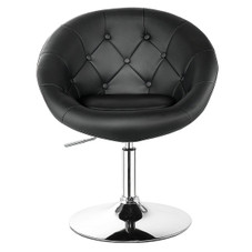 Adjustable PU Leather Swivel Chair with Round Tufted Back product image