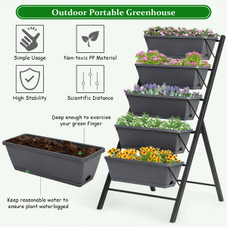 Costway Vertical 4ft 5-Tier Patio Planter Boxes (2-Pack) product image